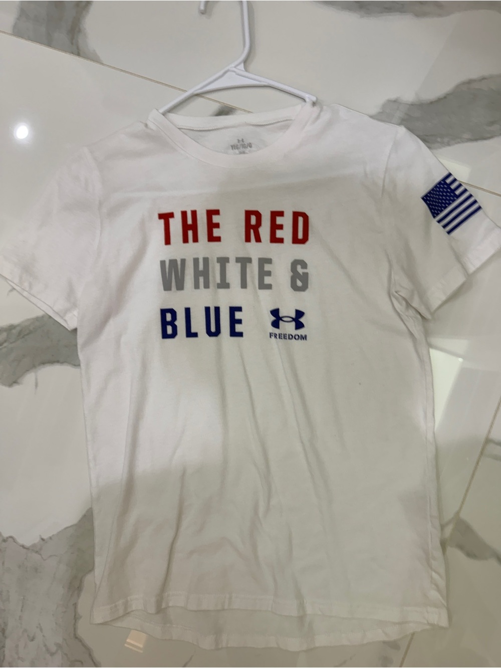 Under Armour White Short Sleeve 'Red White & Blue' Graphic Tee